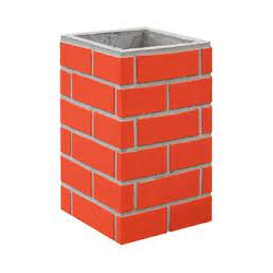 Churrasqueira DECORT ART "duto" pré-moldada vermelho