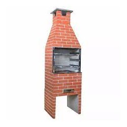 Churrasqueira DECORT ART pré-moldada 45x40x145 vermelha