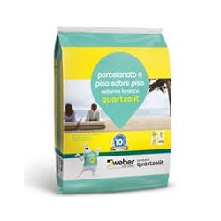 Argamassa QUARTZOLIT 20 kg porcel/PisoPiso ext(branca) AC-II