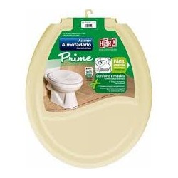 Assento sanitário HERC almofadado "oval" bege