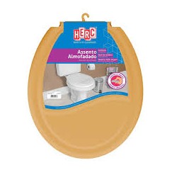 Assento sanitário HERC almofadado "oval" caramelo