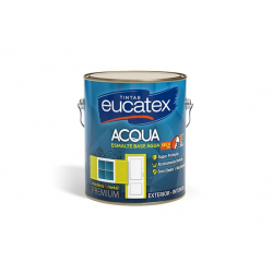 Esmalte "base água" EUCATEX acetinado 0,900 L. branco