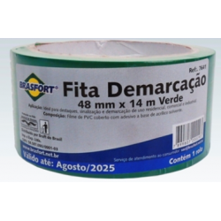 Fita demarcação solo BRASFORT 48 mm x 14 m. verde