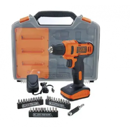 Furadeira/Parafusadeira BLACK&DECKER 12V - LD12SC-BR (31 pç)