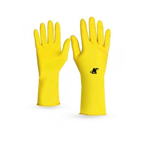 Luva de latex KALIPSO forrada amarela XG