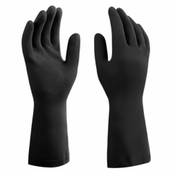 Luva de latex MUCAMBO preta antiderrapante  M