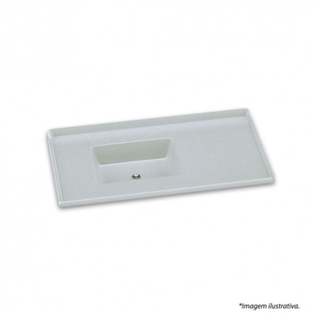 Pia mármore sintético RORATO branca 1,00 m.