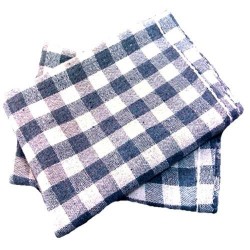 Saco alvejado xadrez azul 45 x 68 cm - SOUZACOM