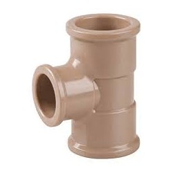 Te de redução marrom 50 x 40 mm PLASTUBOS