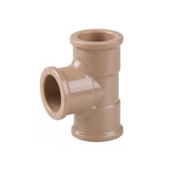 Te marrom  60 mm PLASTUBOS