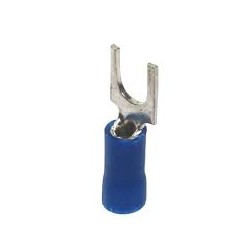 Terminal pré-isol CRIMPER forquilha M4 - 1,5/2,5mm AZUL 50pç