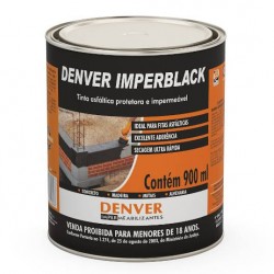 Tinta asfáltica DENVER IMPERBLACK base solvente  0,9 L.
