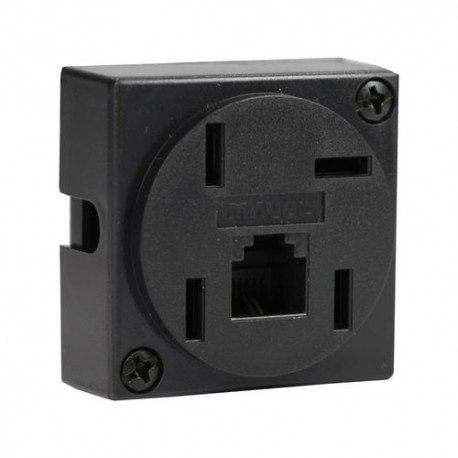 Tomada telefone EMAVE externa c/ 1 RJ11 preta