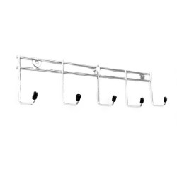 Suporte p/ vassouras cromado c/ 5 ganchos