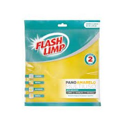 Pano p/ limpeza FLASHLIMP amarelo (2 peças)
