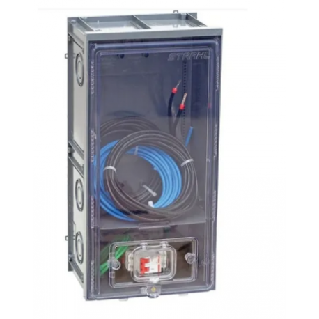 Caixa de luz MONTADA policarbonato 1 med. - 25mm (Esq.)