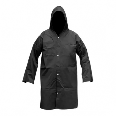 Capa de chuva PVC forrada PROTEPLUS preta