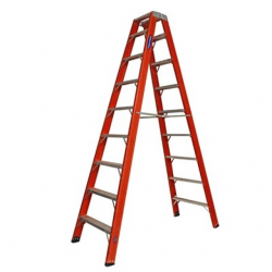Escada fibra tesoura duplo acesso W.BERTOLO  8D (2,40m.)
