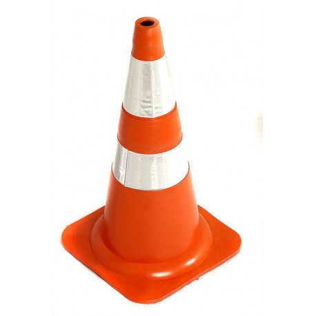 Cone plastico sinalização PROTEPLUS laranja/branco 50cm