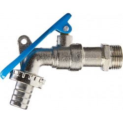 Torneira ACQUATOP esfera p/ jardim (p/ cadeado) 1/2" x 3/4"