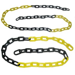 Corrente de pvc PLASTCOR elo 4 mm amarela/preta (10m.)