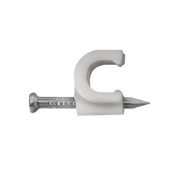 Cart. COOPERFIX - Fixa fio coaxial branco 10mm (8 pc.)