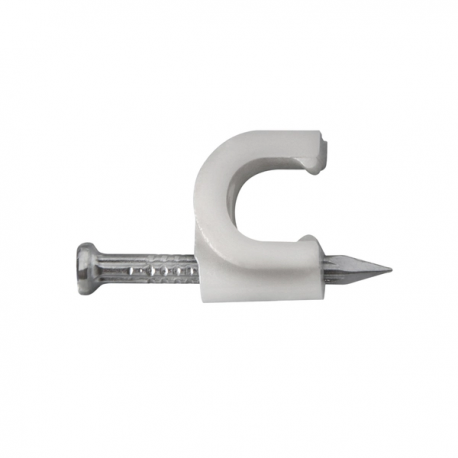 Cart. COOPERFIX - Fixa fio coaxial branco 10mm (8 pc.)