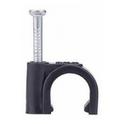 Cart. COOPERFIX - Fixa fio coaxial preto 7mm (12 pc.)